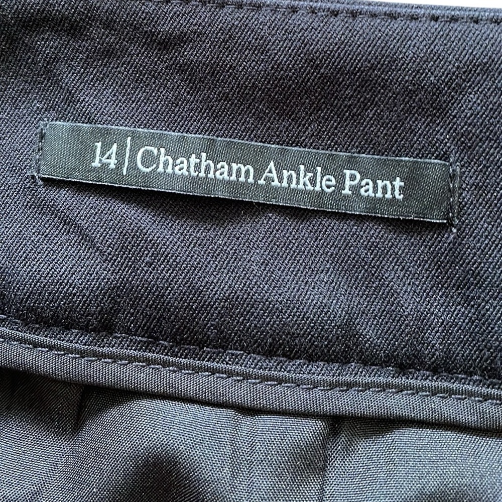 TALBOTS CHATHAM ANKLE PANTS Size 14 Black Classic Wardrobe Essential Basic Solid - Picture 12 of 13